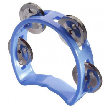 Mini tambourin cymbalettes bleu