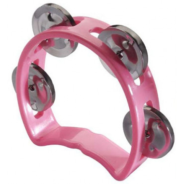 Mini tambourin cymbalettes rose