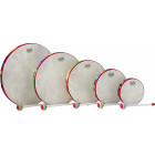 Dioche Tambour à main Tambourin Enfants Adultes Main Clap Tambour Musique  Éducation Précoce Jouet Bois Couleur Blanc Bord 10in