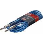 Câble Corde jack/jack 6m bleu