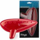 Ocarina  en plastique rouge