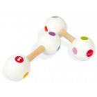 A-Star Paire de Petits Maracas en Plastique - Hochet Shaker 13cm,  Instrument de Rythme à Percussion - Bleu et Rouge