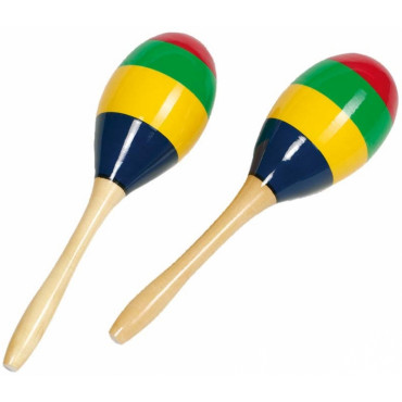 Maracas bois peint 4 couleurs