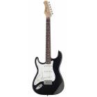 Guitare Electrique Gaucher type S Noire