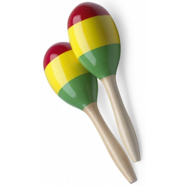 Paire de maracas en bois Reggae