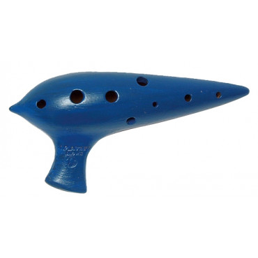 Ocarina Premium en Sol - terre cuite bleu