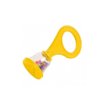 Hochet Baby Jaune - Mini maracas bébé clochette - éveil musical