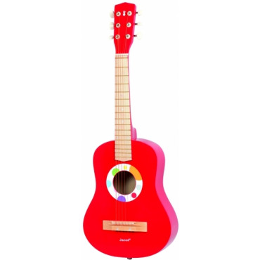 Guitare jouet 1/4 Confetti Rouge