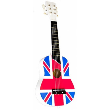 Une Guitare Électrique Classique Avec Le Drapeau De L'Union Jack