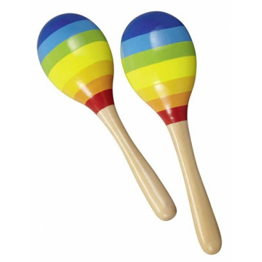 Maracas enfant en bois peint bleu - Fuzeau | Noïzikidz