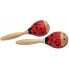 Paire de Maracas Coccinelles Bois