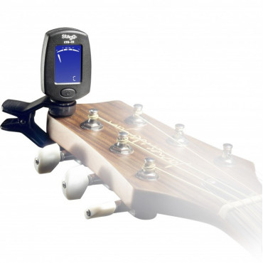 Stagg - Accordeur Chromatique Digital à pince Stagg CTU-C5 BK - Accessoires  guitares et cordes - Apprentissage guitare 