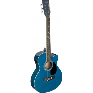 Guitare Folk Electro-Acoustique Bleu