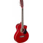 Guitare Folk Acoustique Rouge