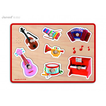 Puzzle bois éveil musical 7 pièces instrument de musique