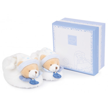 Chaussons avec hochet 6-12 mois - ours Petit Chou