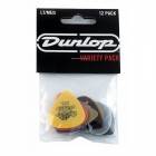Sachet Variety Dunlop 12 médiators Pack Light/Médium