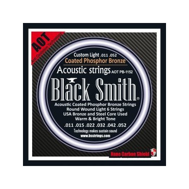 Jeu de cordes BLACK SMITH ACOUSTIQUE 11-52 COATED