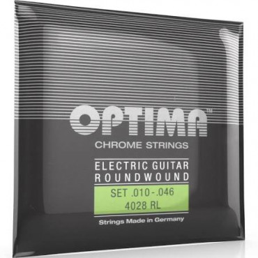 Cordes guitare électrique 10/46 Optima Chrome Light