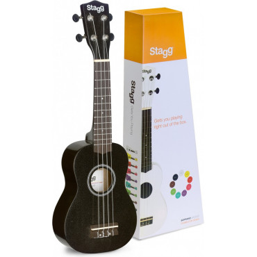 Ukulélé soprano noir Stagg - youkoulélé soprano - Guitares et