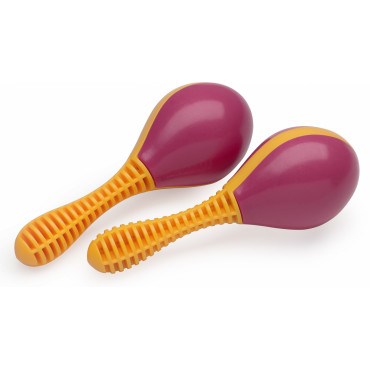 Paire de Mini-Maracas plastique bi-colore