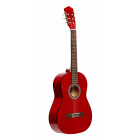 Guitare classique 4/4 tilleul rouge