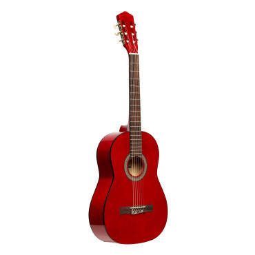 Guitare classique 4/4 tilleul rouge