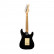 Guitare Electrique 3/4 Noire Gaucher